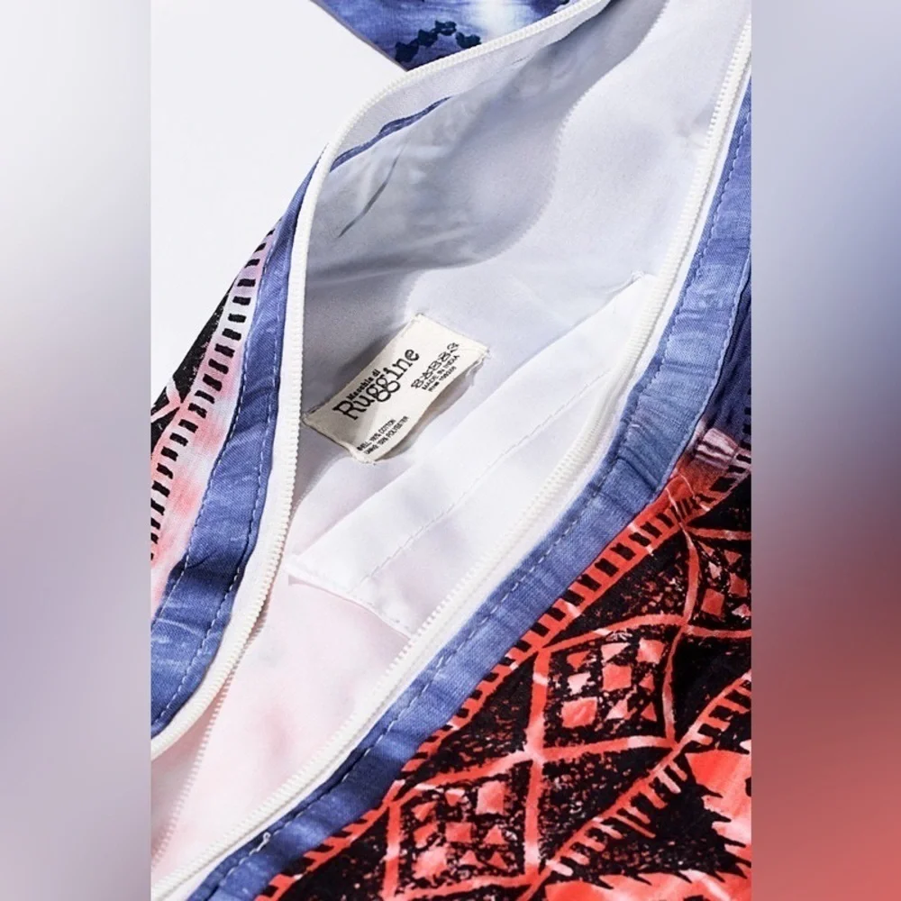 Ruggine American Flag Hippie Bohemian Ethnic Hobo Chic Yoga Shoulder Beach Bag